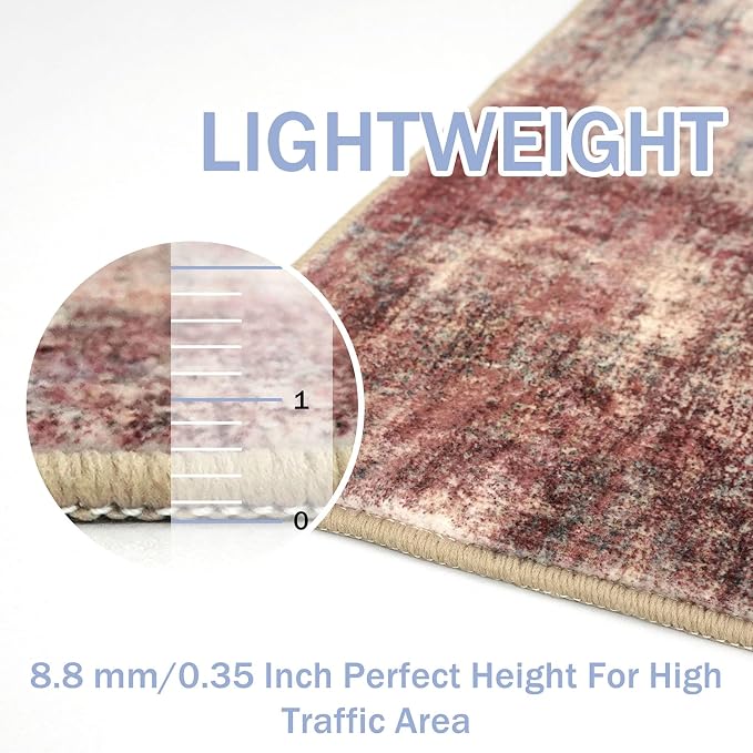 IOHOUZE Abstract Runner Rug 2x5 Ft Washable Runners - Image 5