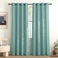 NICETOWN Greyish Blue Linen Curtains by NICETOWN