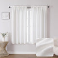 Chyhomenyc Bennet Curtains 54 Inch Length 2 Panels, Faux Linen Burlap Textured by Chyhomenyc