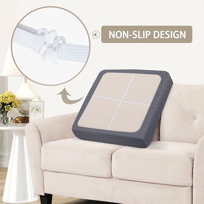 SearchI Stretch Jacquard Sofa Couch Cushion Covers Replacement Reversible - Image 5