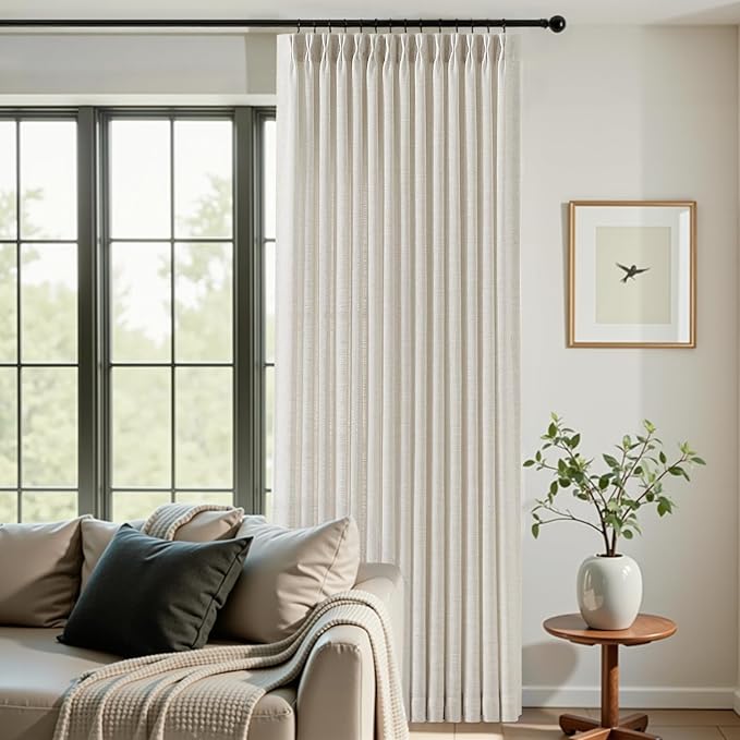 60 Inch Extra Width Pinch Pleated Curtains by IVAPUPU