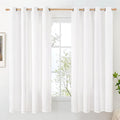 BGment Pure White Linen Curtains by BGment