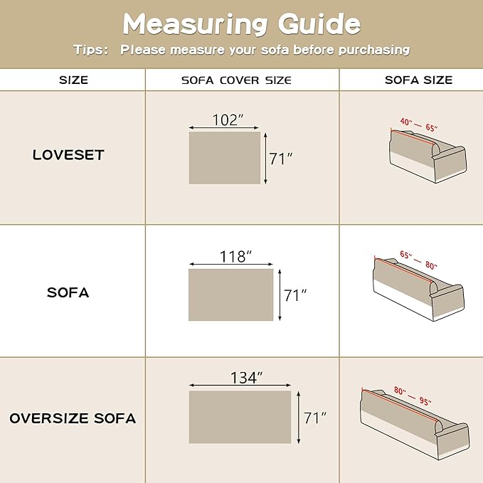 MEETSKY Couch Cover Loverseat Sofa Covers Protector, Sofa Throw Cover Washable - Image 6