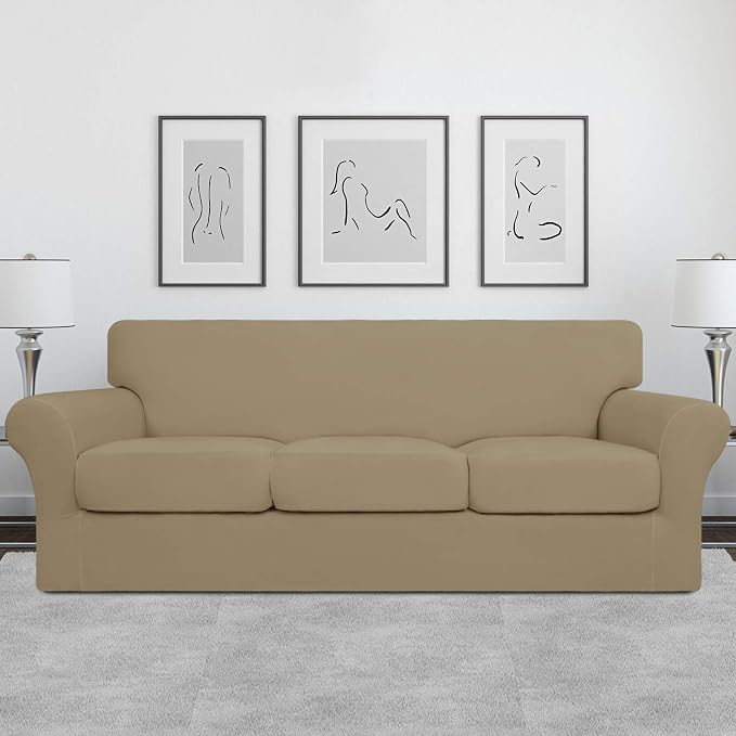 Easy-Going 4 Pieces Stretch Soft Couch Cover - Image 2