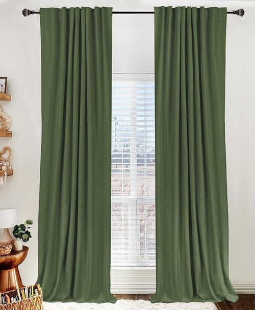 100% Blackout Shield Linen Blackout Curtains by 100BlackoutShield