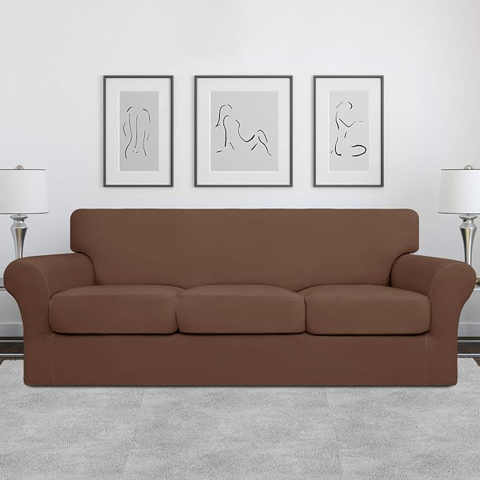 Easy-Going 4 Pieces Stretch Soft Couch Cover - Image 2