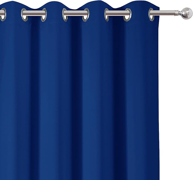 LEMOMO Blackout Curtains 52 x 72 inch/Royal Blue Curtains Set of 2 - Image 7