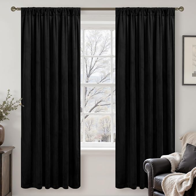 LAMIT Halloween Black Velvet Curtains - Image 2