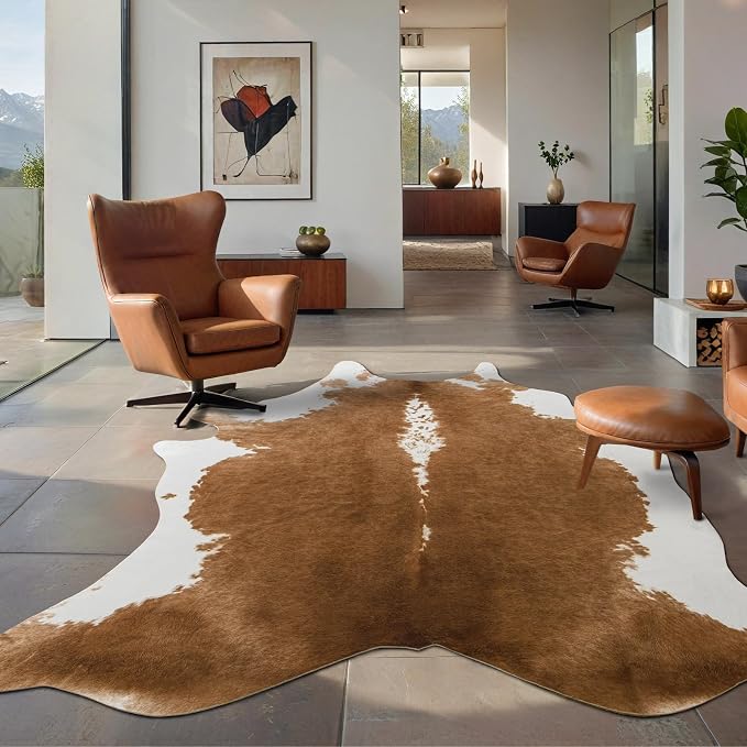 BENRON Premium Cowhide Rug, Faux Cow Hide Rugs - Image 3