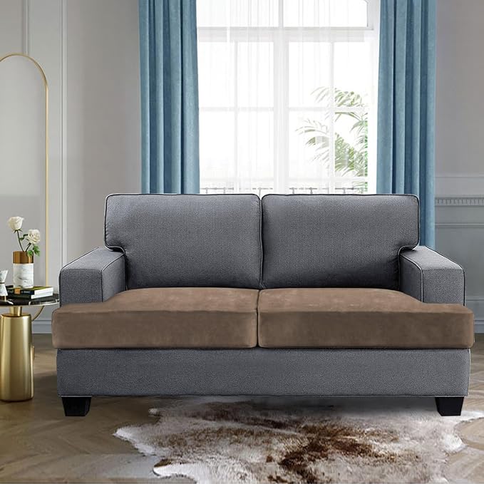 H.VERSAILTEX Stretch Velvet 2 Piece T Cushion Sofa Slipcovers - Image 2