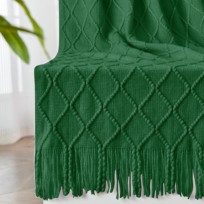 inhand Knitted Throw Blanket for Couch and Bed, Soft Living Room Home Decor by inhand