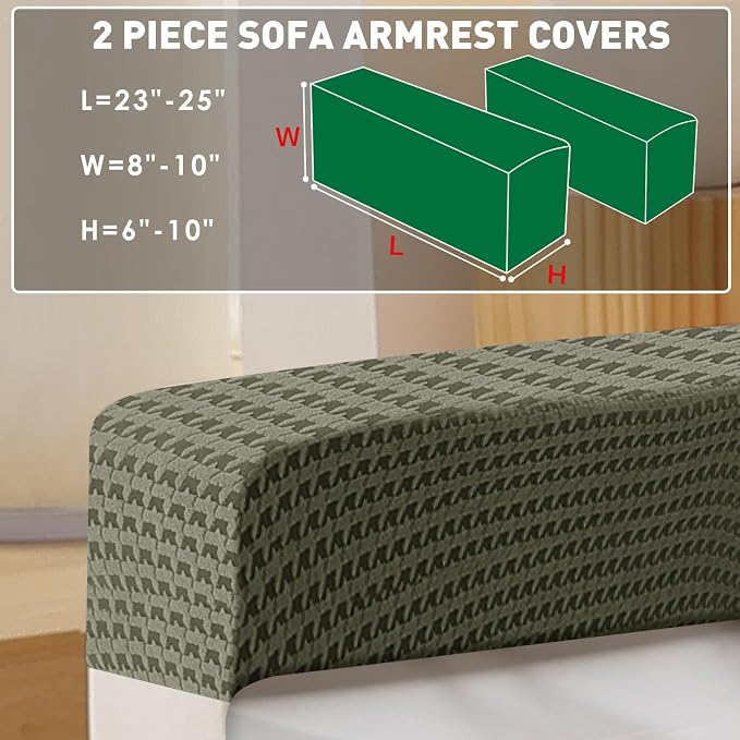 MAXIJIN Couch Cushion Covers for Sectional Sofa, Stretch Sofa Cushion Cover - Image 2