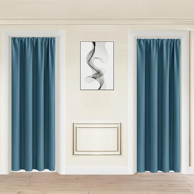 JIUZHEN Blackout Doorway Curtains 80 inch Length by JIUZHEN
