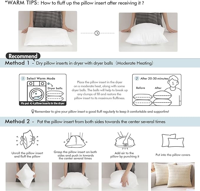 MIULEE Pillow Insert 12x16 Inch, Decorative Rectangle Throw Pillow Inserts - Image 7
