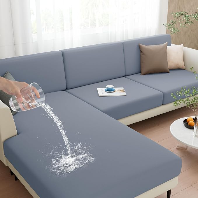 hyha Waterproof Couch Cushion Covers, Stretch Sofa Couch Seat Slipcover - Image 9
