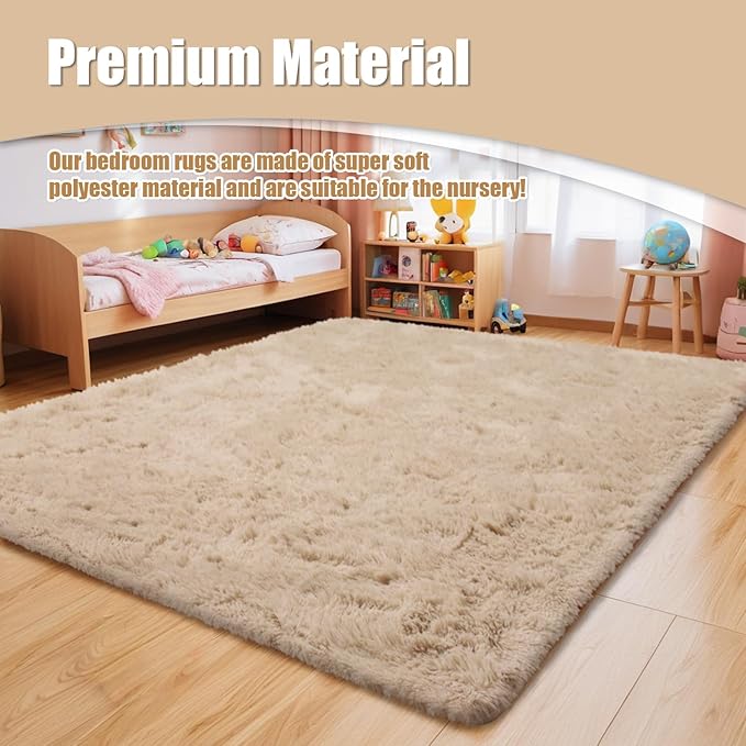 6x9 Fluffy Area Rug for Living Room, Shag Area Rugs for Bedroom, Soft Fuzzy Rug - Image 8