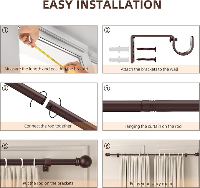 SMODBRODRE Curtain Rods for Window 32 to 62 - Image 4