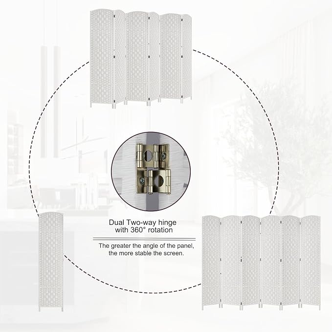 Rose Home Fashion Room Divider, 6 ft Tall Room Dividers and Folding Privacy - Image 6