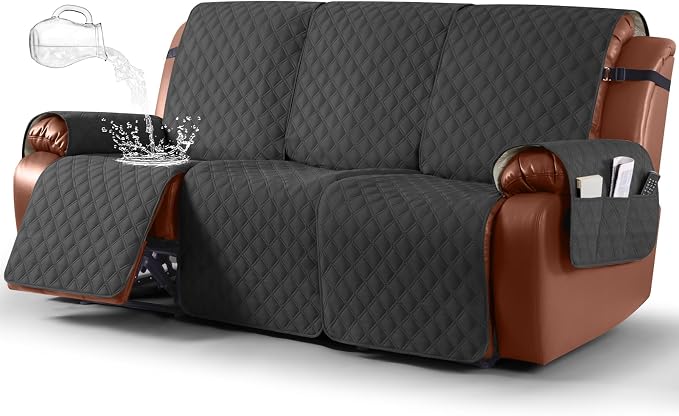 Ruaozz Waterproof Recliner Sofa Covers, 1-Piece Couch Covers by RuaozzFurnitureCovers
