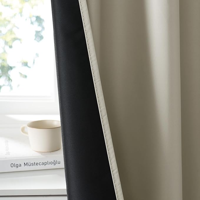 RYB HOME Bedroom Blackout Curtains 84 inches Long, 100% Blackout Thermal - Image 3