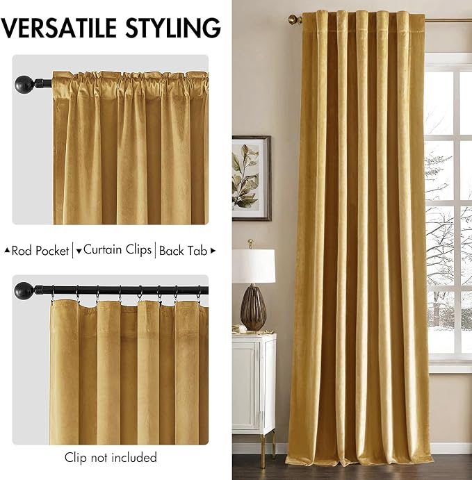 MIULEE Velvet Curtains 96 inches - Image 2