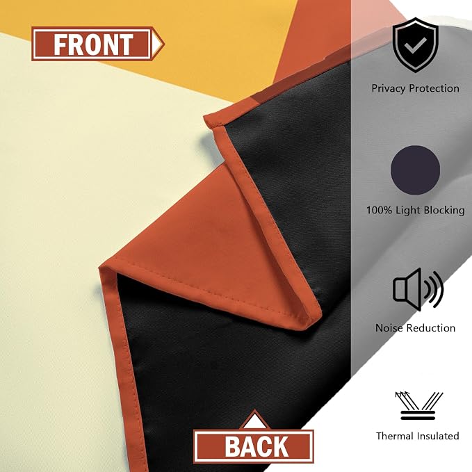 Tyrot Rust Burnt Orange 100% Blackout Curtains - Image 5
