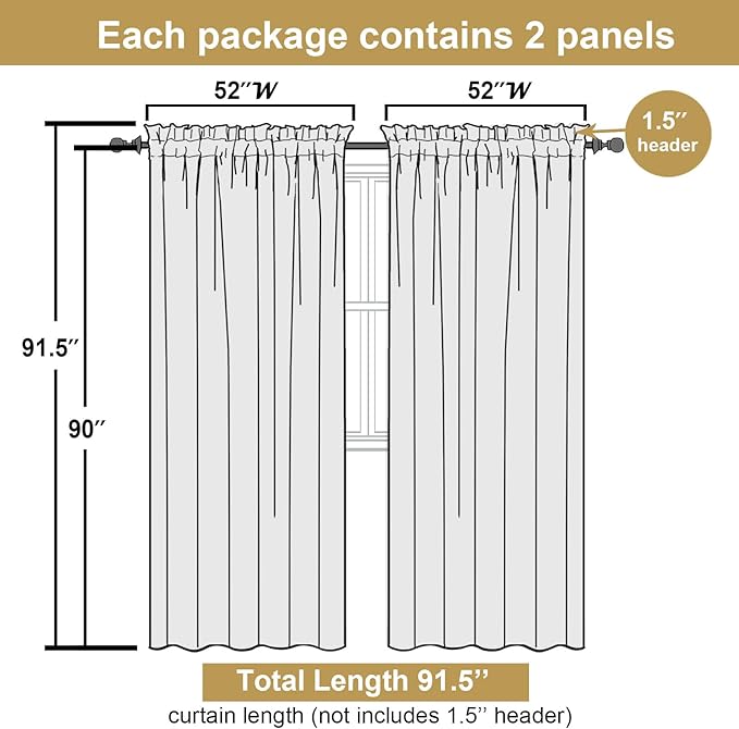 Lecloud Leia Blush Pink Sheer Curtains 90 Inches Long 2 Panels, Airy Leaf - Image 2