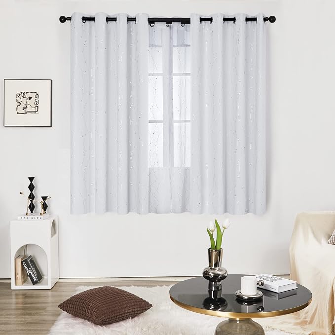 Deconovo Room Darkening Curtains, Thermal Insulated Noise Reduced Drapes - Image 2