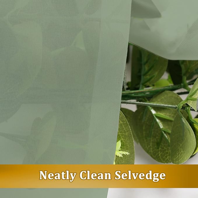 Aiyufeng Sage Green Curtains Sheer - Image 4