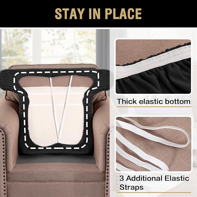 H.VERSAILTEX Stretch Velvet T Cushion Chair Covers - Image 7