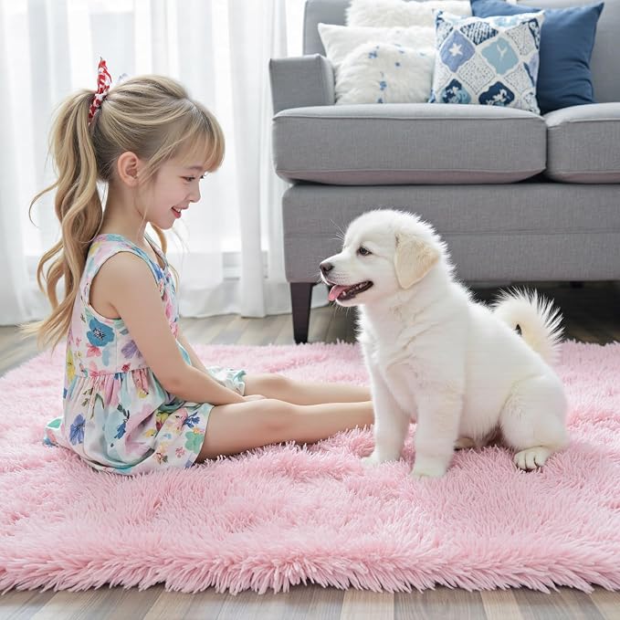 Area Rugs 10x14 Living Room, Shaggy Carpet Soft Plush Furry Bedside Rug Large - Image 7