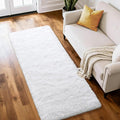 Merelax Soft Runner Rugs for Living Room Hallways Entry, 2x6 Snow White Fluffy by Merelax