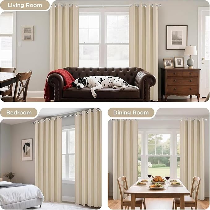 Joydeco Blackout Curtains 72 Inches Long 2 Panels Set, Thermal Insulated Long - Image 8