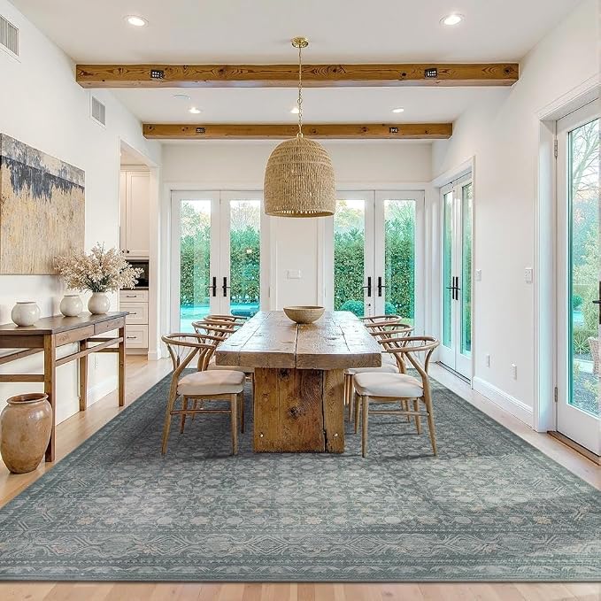 9x12 Washable Area Rug for Living Room, Extra Large Vintage Boho Rugs for - Image 4