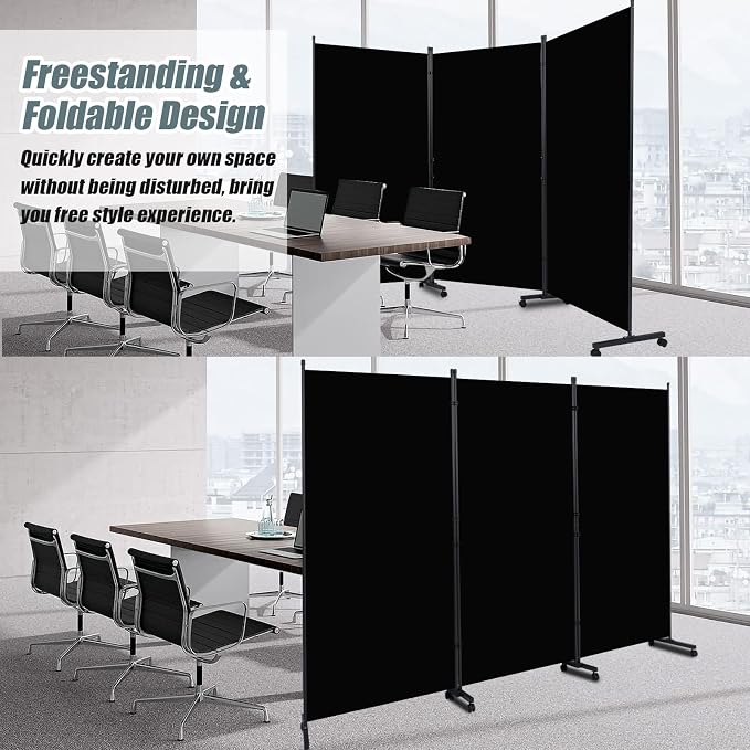 Room Divider Portable Partition Room Dividers and Folding Privacy Screens - Image 4