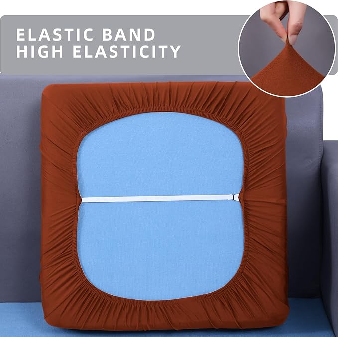 hyha Waterproof Couch Cushion Covers, Stretch Sofa Couch Seat Slipcover - Image 5