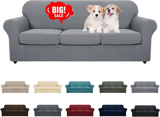 MAXIJIN 4 Piece Jacquard Extra Large Couch Covers by MAXIJIN