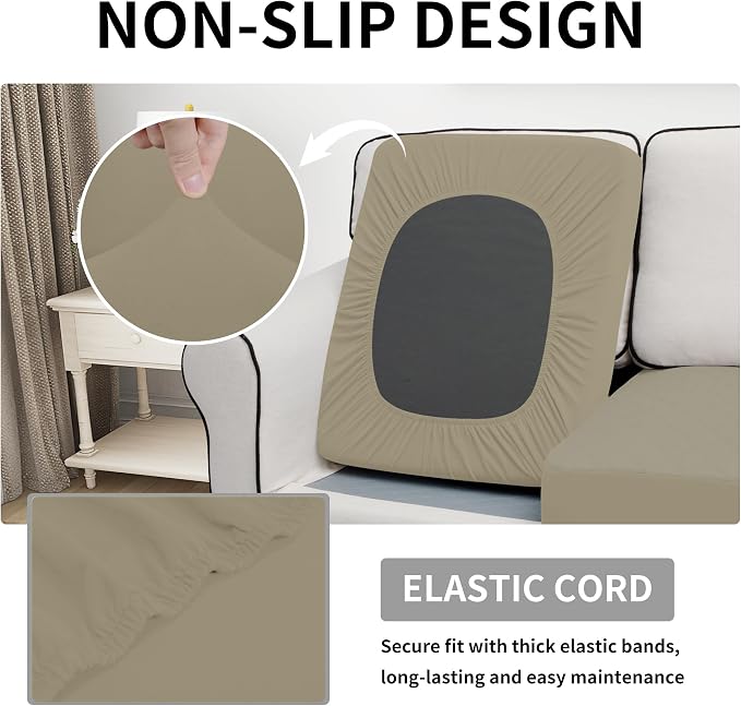 Easy-Going Waterproof Loveseat Cushion Covers, Non-Slip Leakproof Sofa Seat - Image 3