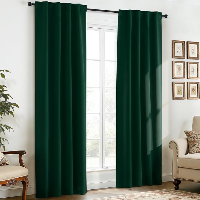 Yakamok Blackout Curtains Thermal Insulated Window Treatment Panels Room - Image 3