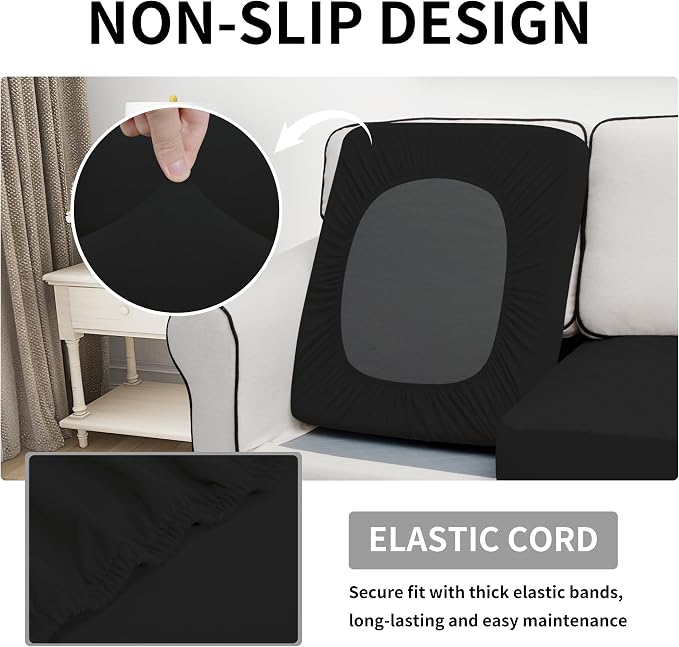 Easy-Going Waterproof Oversized Chair Cushion Covers, Non-Slip Leakproof Sofa - Image 3