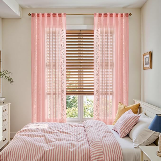 jinchan Winslow Sheer Curtains 96 Inch - Image 3