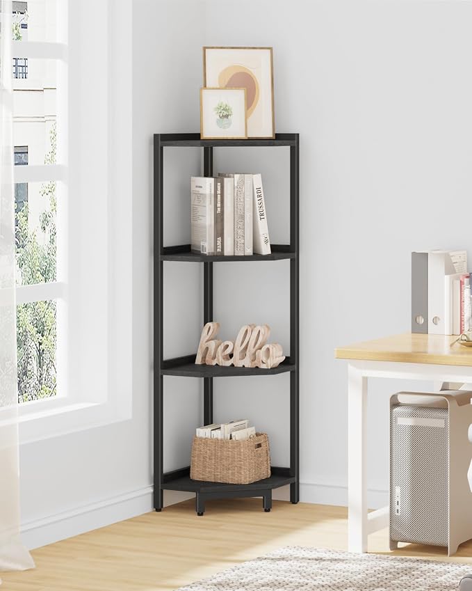 Hzuaneri Corner Shelf Stand, Corner Bookshelf, Storage Standing Shelf Unit - Image 7