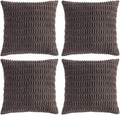 Fancy Homi 4 Packs Boho Dark Brown Decorative Throw Pillow Covers 26x26 Inch by Fancy+Homi