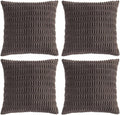 Fancy Homi 4 Packs Boho Dark Brown Decorative Throw Pillow Covers 22x22 Inch by Fancy+Homi