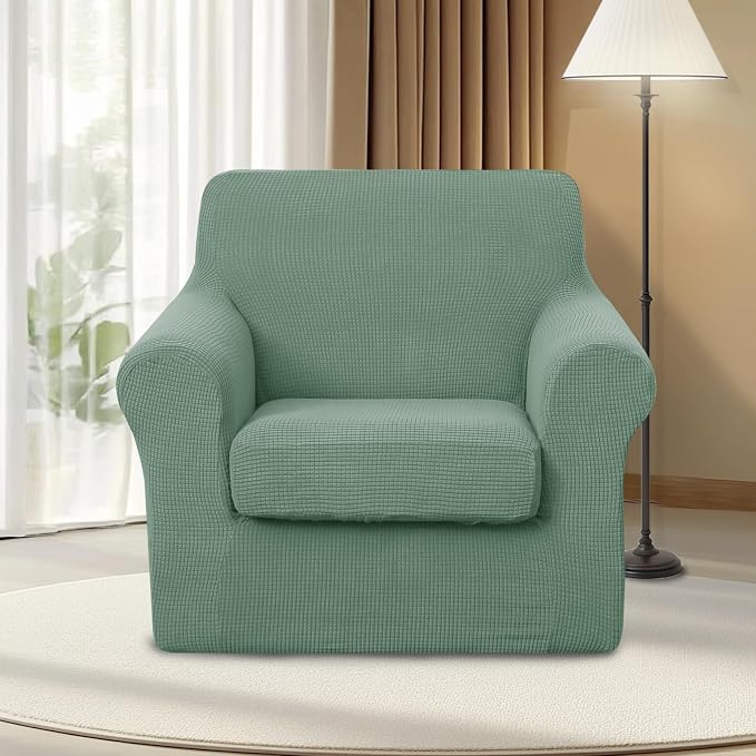 U-NICE HOME 2 Pieces Chair Covers Stretch Couch Cover Sofa Cover Washable Chair - Image 2