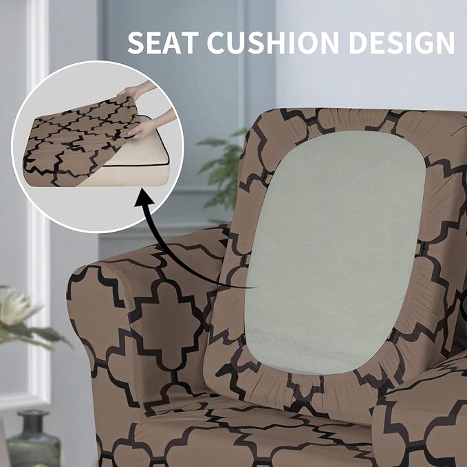 Easy-Going Print 4 Pieces Stretch Soft Couch Cover - Image 4