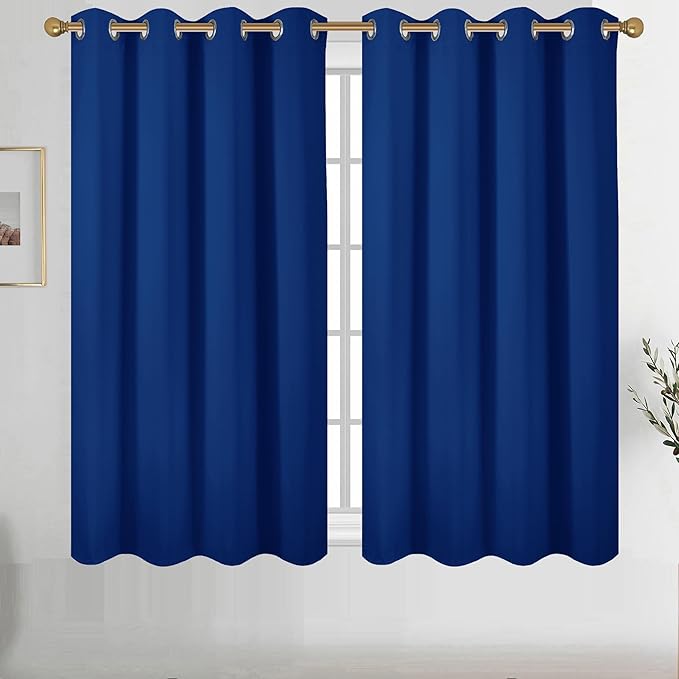 Diraysid Royal Blue Grommet Blackout Curtains by Diraysid%2C+refresh+your+life