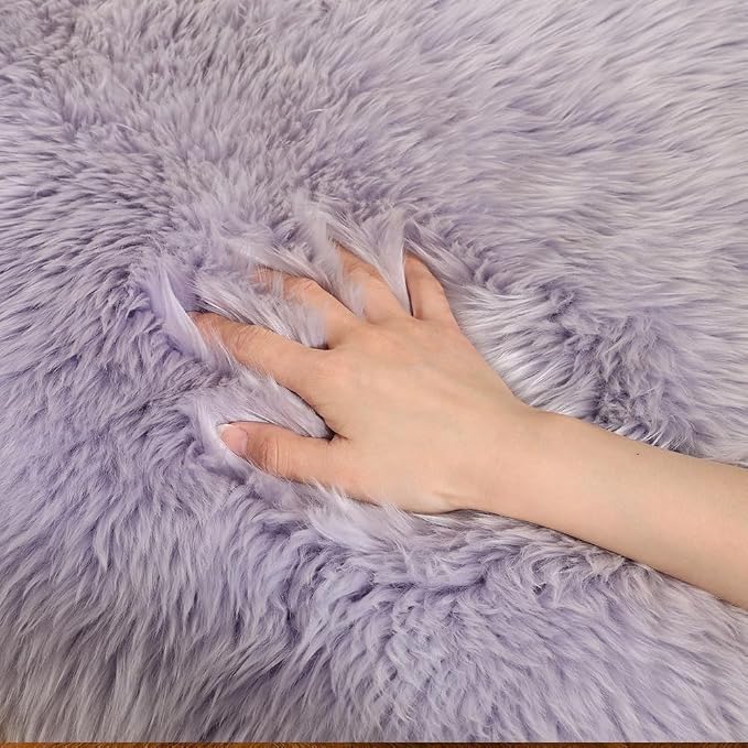 LLB Genuine Sheepskin Area Rug Wool Rug Fur Carpet Fluffy Shaggy Fur Rug - Image 4