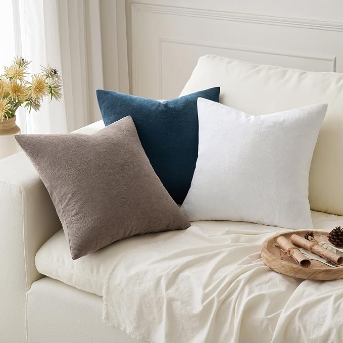 MIULEE White Couch Pillow Covers 18x18 Inch - Image 5