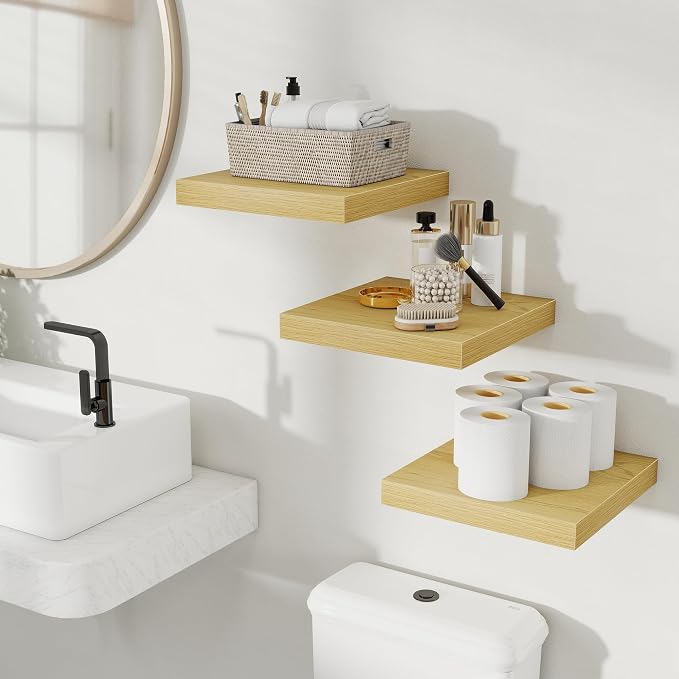 Fun Memories Rustic Wood Floating Shelves - Image 2